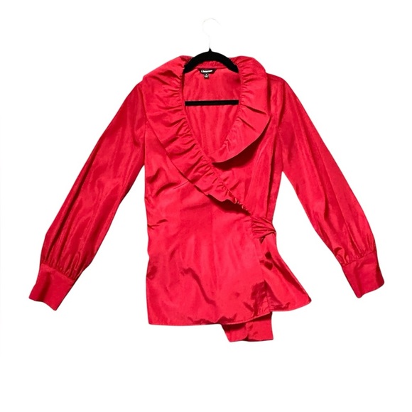 J.Peterman Flamenco Christmas Blouse Red Size 4 - Picture 2 of 7